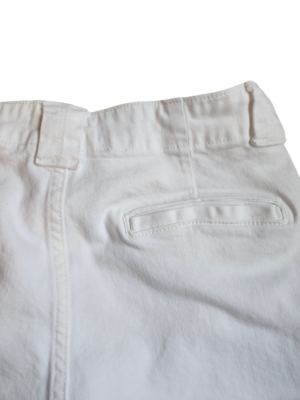 JBD Just Black Denim White Wide Leg Jeans High Rise Patch Pocket Long 32" Inseam - Picture 8 of 13